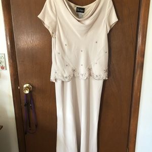 Beautiful champagne colored dress.